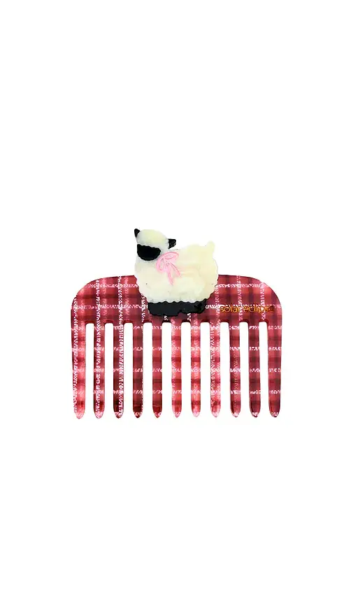 Solar Eclipse Hand-painted Sheep Pocket Comb | Image 1 Solar Eclipse Hand-painted Sheep Pocket Comb | Image 1