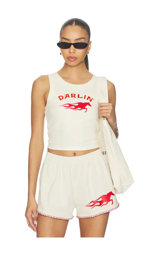 Darlin Hot Bronc Crop Tank