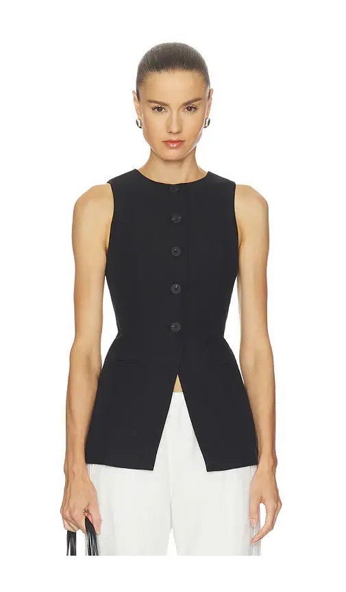 Aligne Leo Linen Mix Waistcoat | Image 1 Aligne Leo Linen Mix Waistcoat | Image 1