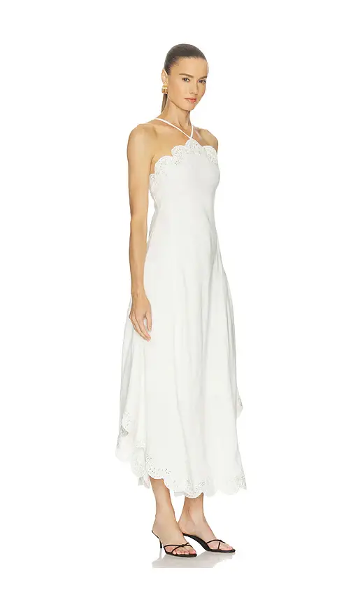 Simkhai Gillian Embroidered Linen Midi Dress | Thumbnail 2 Simkhai Gillian Embroidered Linen Midi Dress | Thumbnail 2