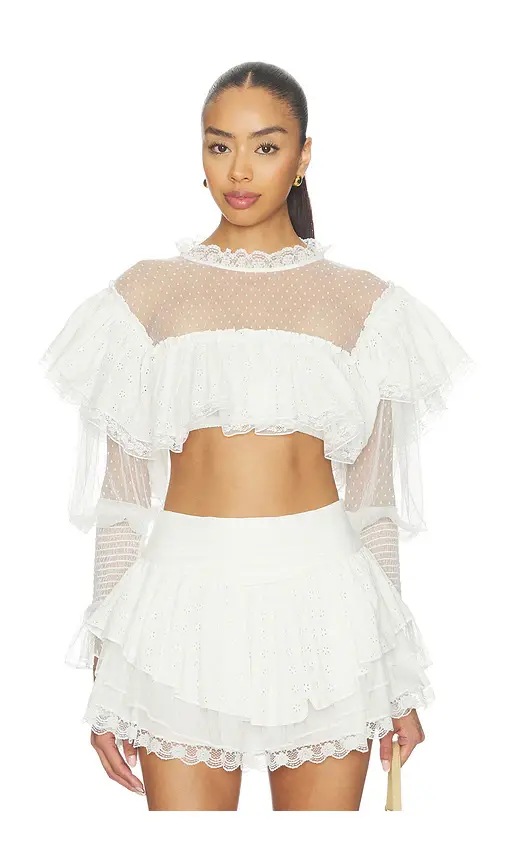 For Love & Lemons Beckett Crop Top | Image 1 For Love & Lemons Beckett Crop Top | Image 1