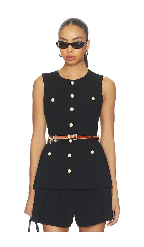 Cinq a Sept Sunflare Belt Kole Vest | Image 1 Cinq a Sept Sunflare Belt Kole Vest | Image 1