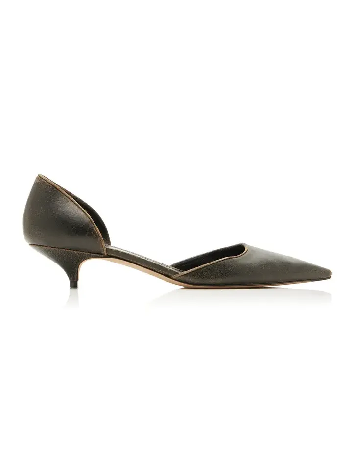 Liisa Kitten Leather d'Orsay Pumps Liisa Kitten Leather d'Orsay Pumps