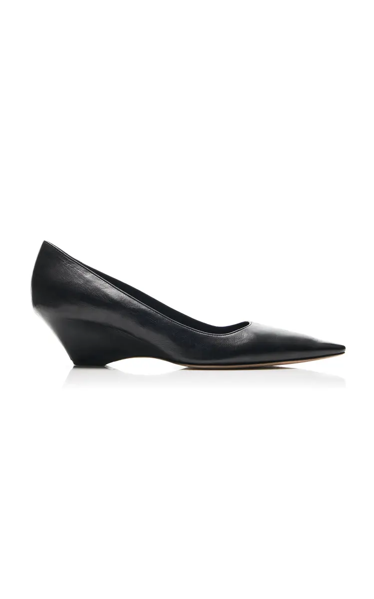 The Row Liisa Leather Wedge Pumps | Thumbnail 12 The Row Liisa Leather Wedge Pumps | Thumbnail 12