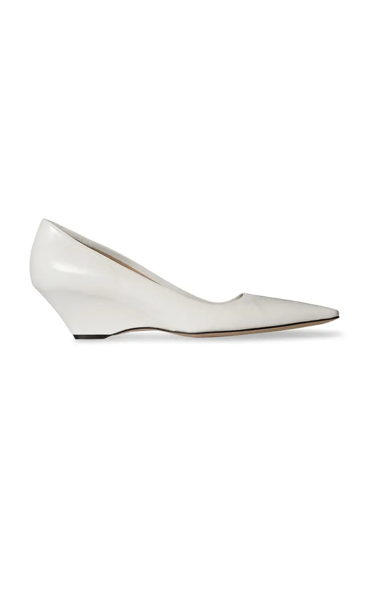 The Row Liisa Leather Wedge Pumps | Thumbnail 3 The Row Liisa Leather Wedge Pumps | Thumbnail 3