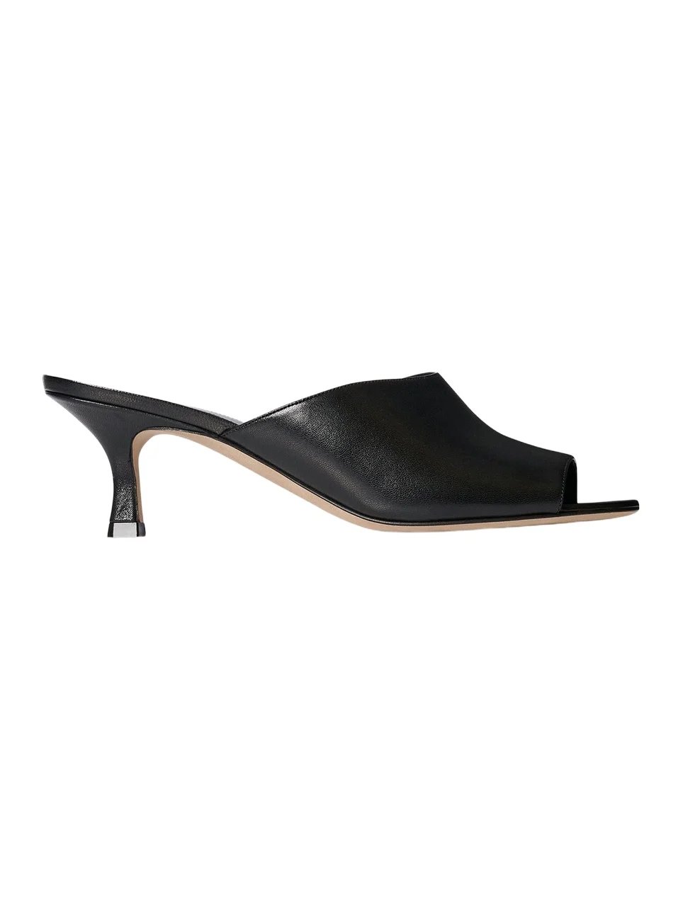 The Row Ella Leather Kitten Mules