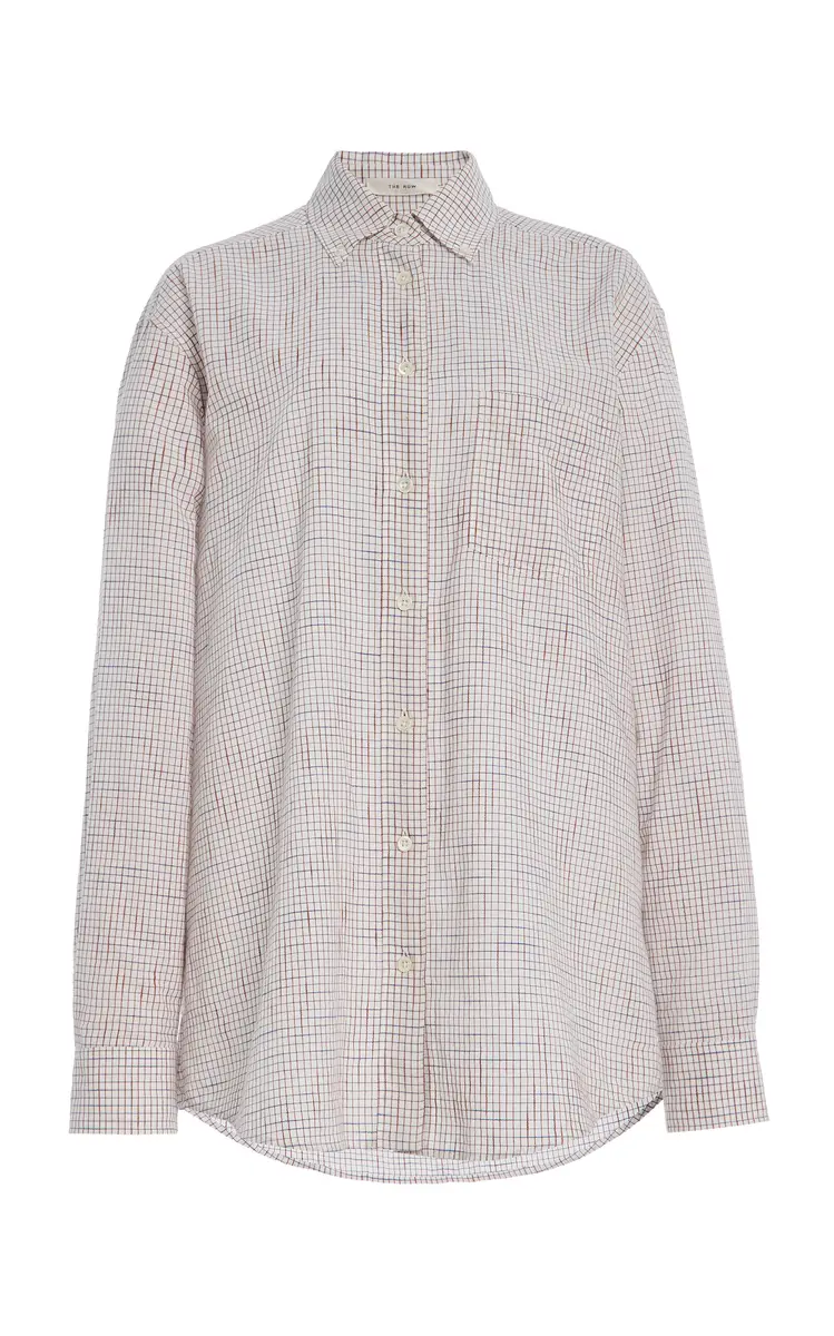 The Row Dalan Checked Cotton Shirt | Thumbnail 6