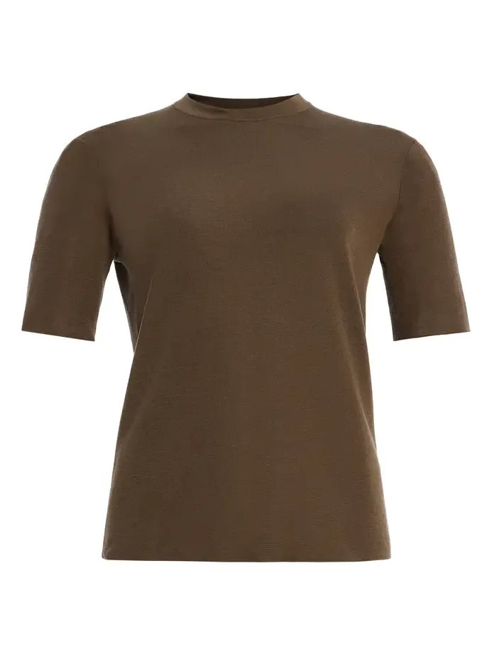 The Row Ozzi Knit Silk T-Shirt