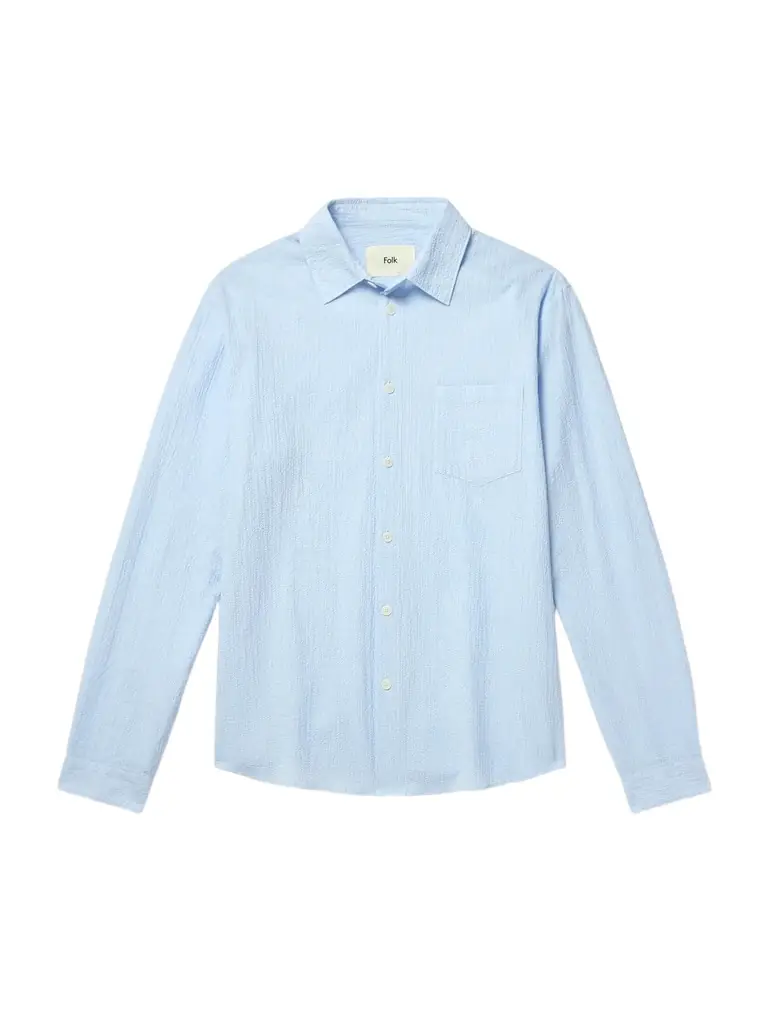 Folk Textured Cotton-Blend Shirt - Men | Image 1 Folk Textured Cotton-Blend Shirt - Men | Image 1