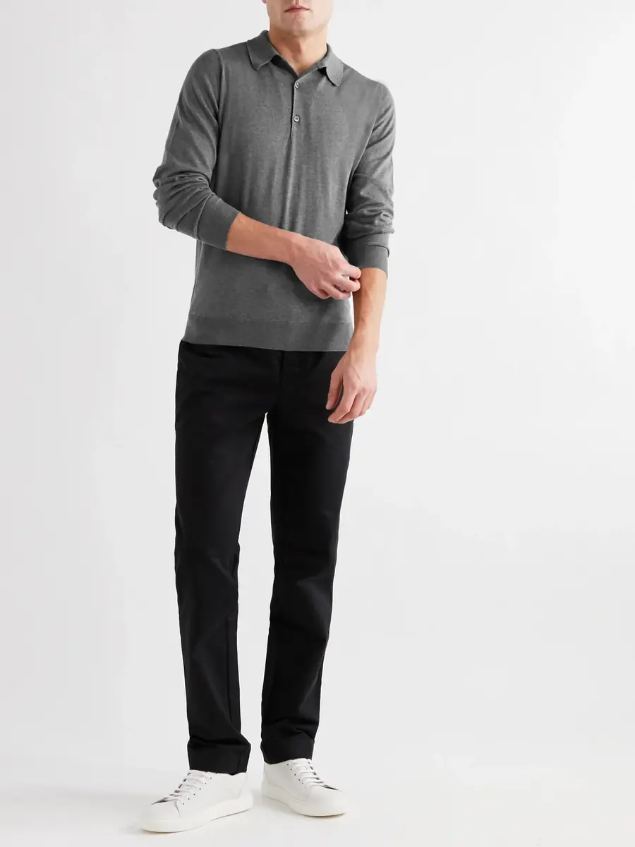 John Smedley Bradwell Sea Island Cotton Polo Shirt - Men | Thumbnail 2