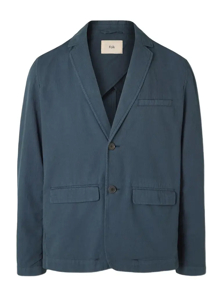 Folk Assembly Textured-Cotton Suit Jacket - Men | Image 1 Folk Assembly Textured-Cotton Suit Jacket - Men | Image 1