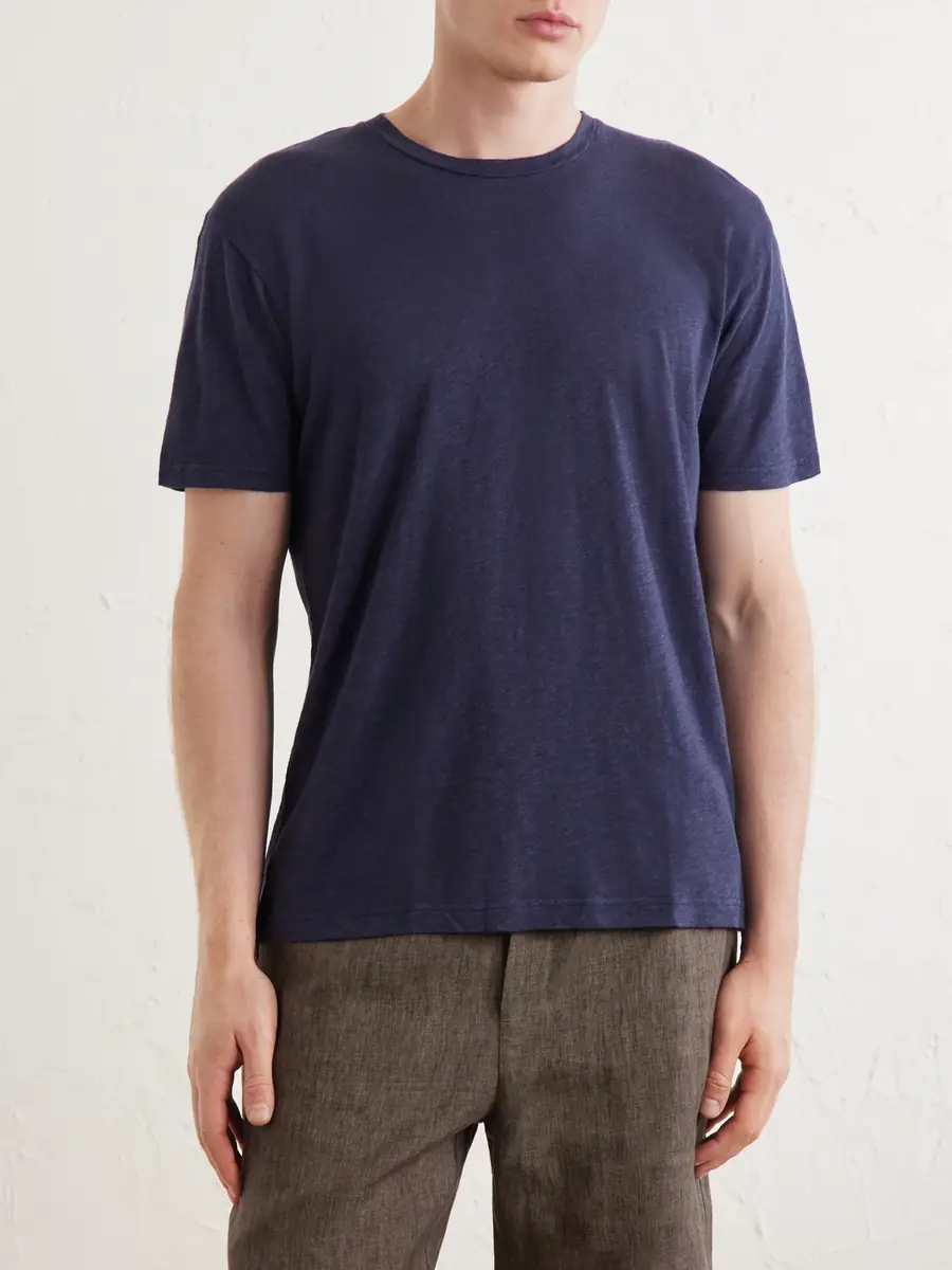 Sunspel Cotton and Linen-Blend T-Shirt - Men | Thumbnail 3 Sunspel Cotton and Linen-Blend T-Shirt - Men | Thumbnail 3