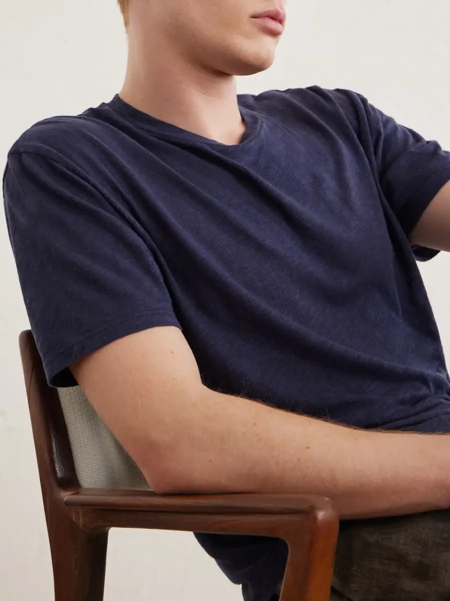 Sunspel Cotton and Linen-Blend T-Shirt - Men | Thumbnail 5 Sunspel Cotton and Linen-Blend T-Shirt - Men | Thumbnail 5