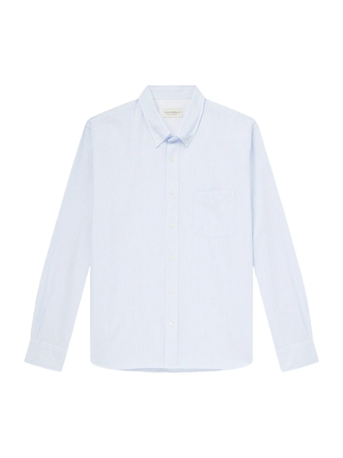 Striped Cotton Oxford Shirt - Men Striped Cotton Oxford Shirt - Men