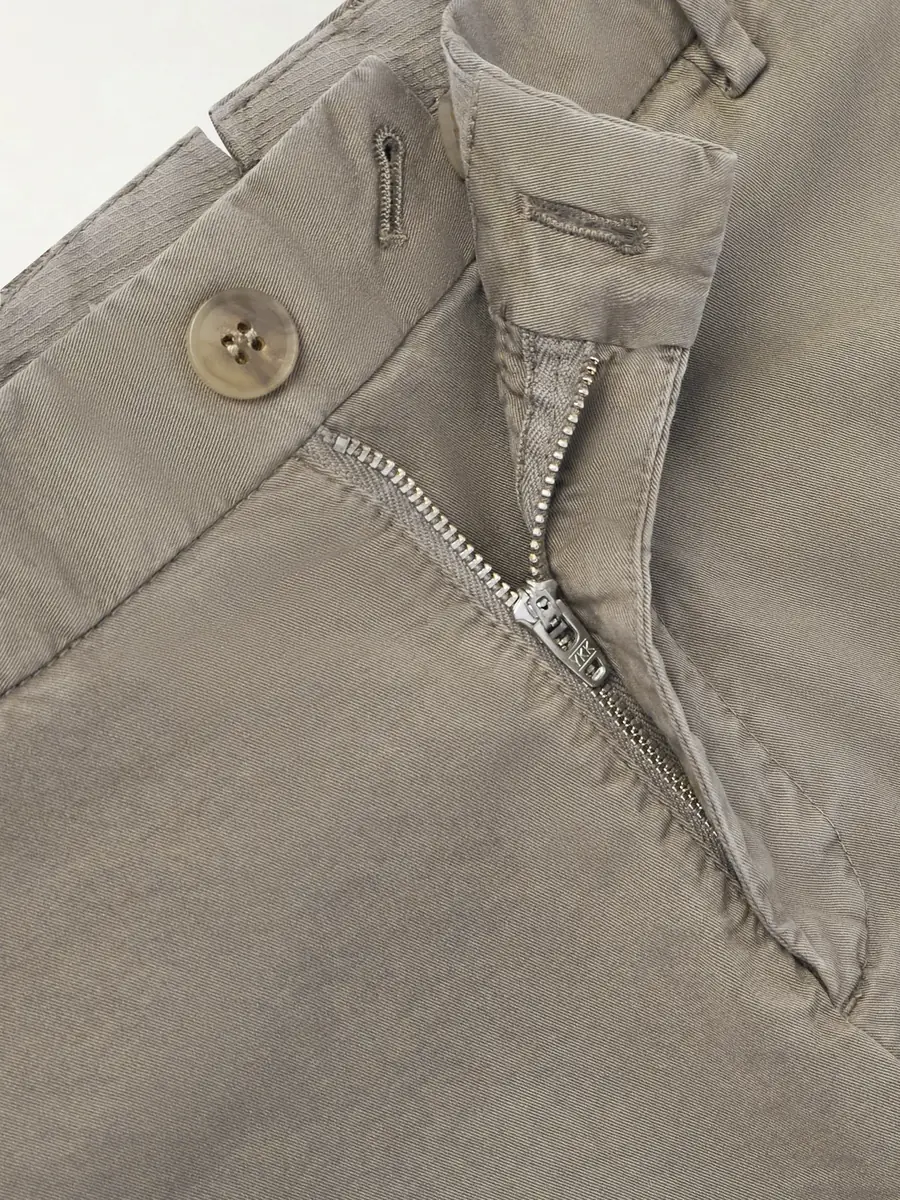 Sunspel Straight-Leg Garment-Dyed Cotton-Blend Twill Chinos - Men | Thumbnail 6
