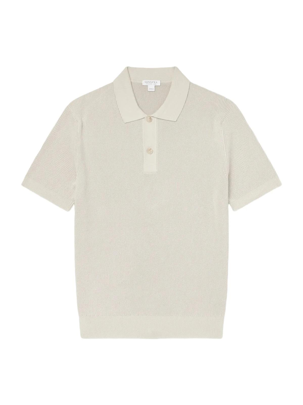 Ribbed Cotton Polo-Shirt - Men Ribbed Cotton Polo-Shirt - Men