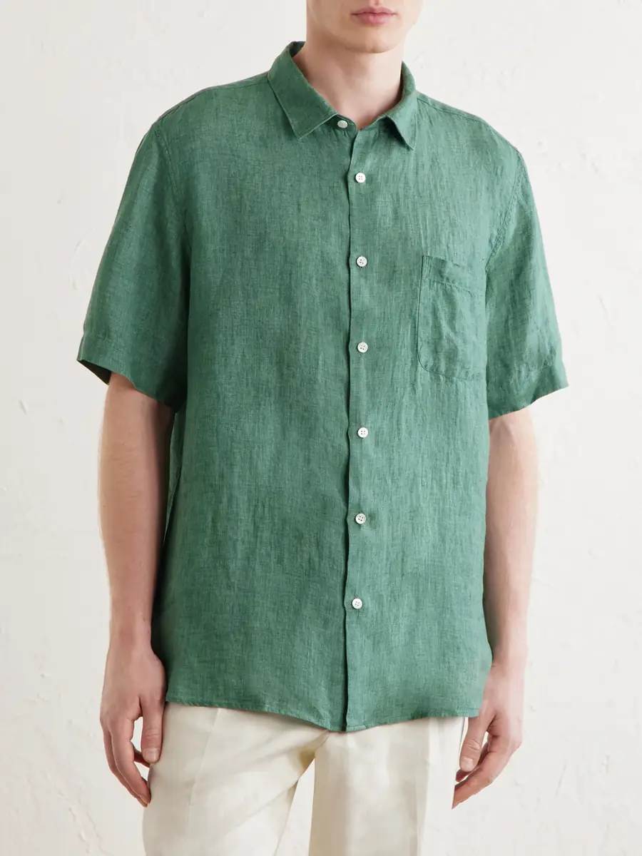 Sunspel Linen Shirt - Men | Thumbnail 3