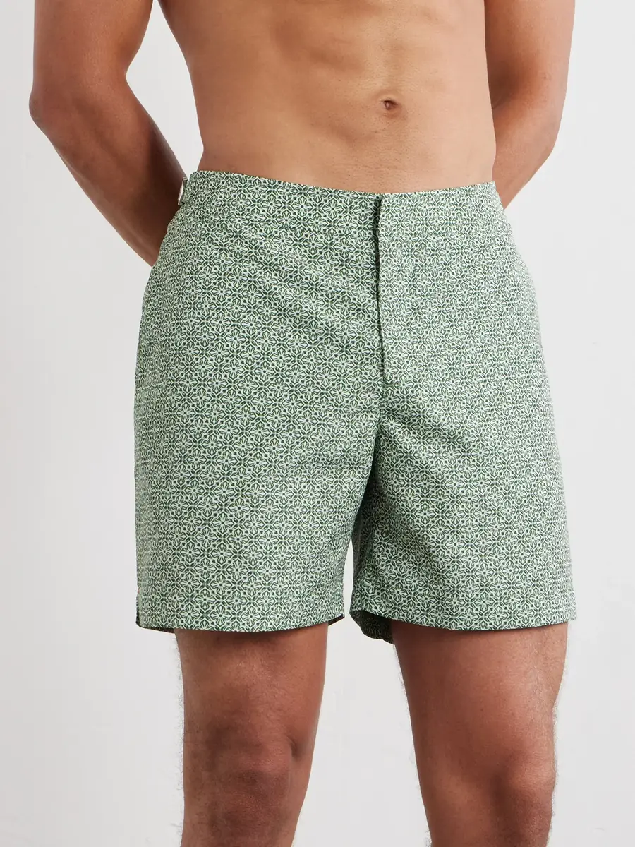 Orlebar Brown Bulldog Portico Straight-Leg Mid-Length Printed Swim Shorts - Men | Thumbnail 2