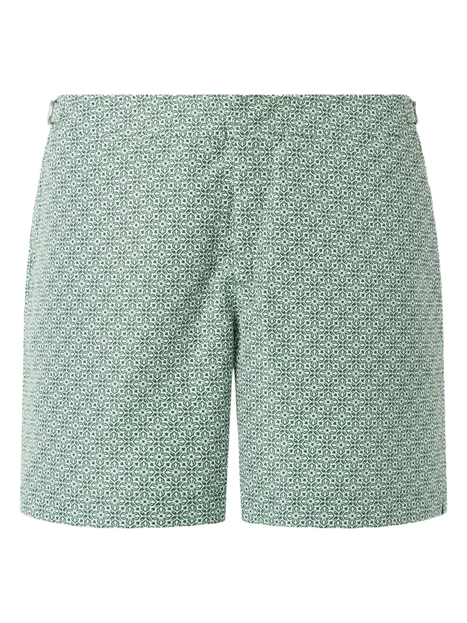 Orlebar Brown Bulldog Portico Straight-Leg Mid-Length Printed Swim Shorts - Men