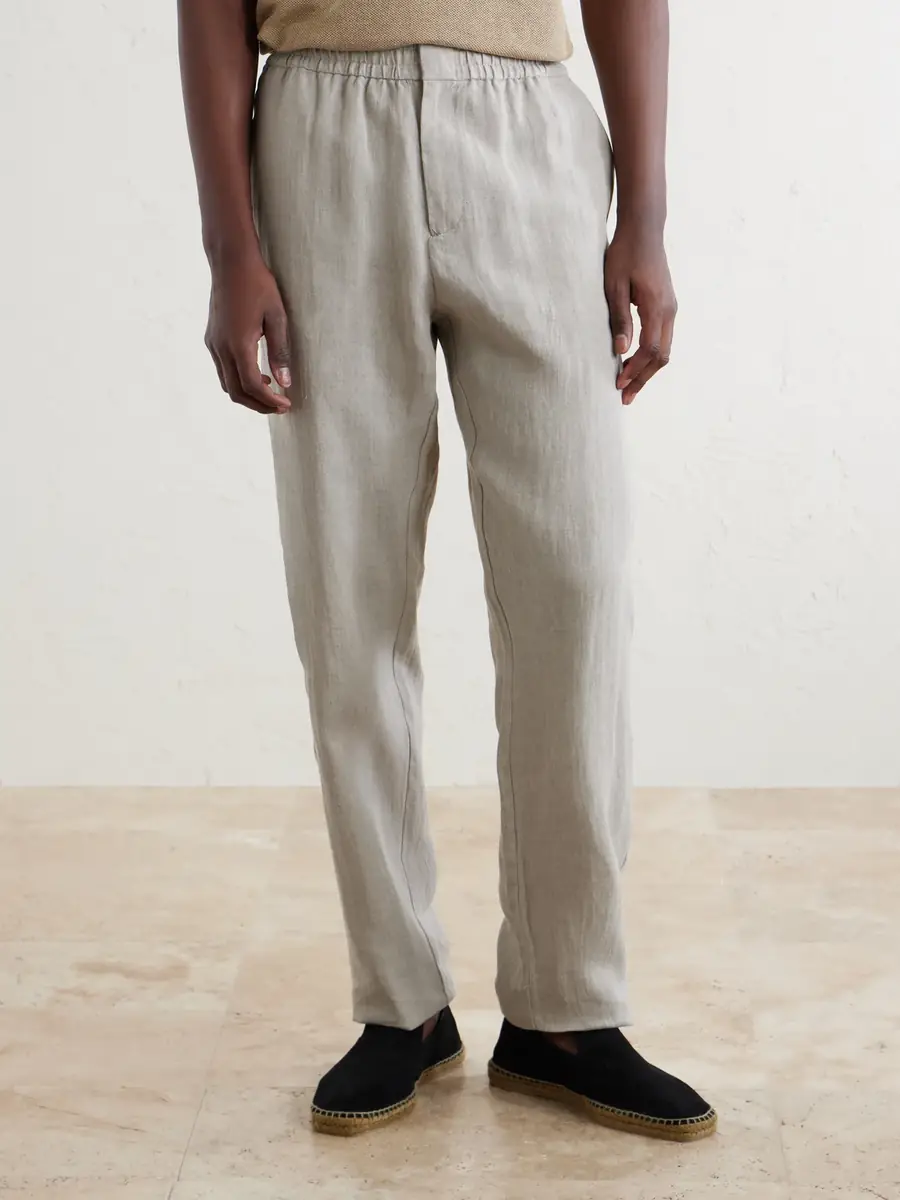 Sunspel Slim-Fit Straight-Leg Linen Trousers - Men | Thumbnail 3 Sunspel Slim-Fit Straight-Leg Linen Trousers - Men | Thumbnail 3