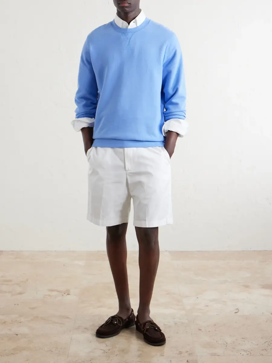 Sunspel Cotton-Jersey Sweatshirt - Men | Thumbnail 2