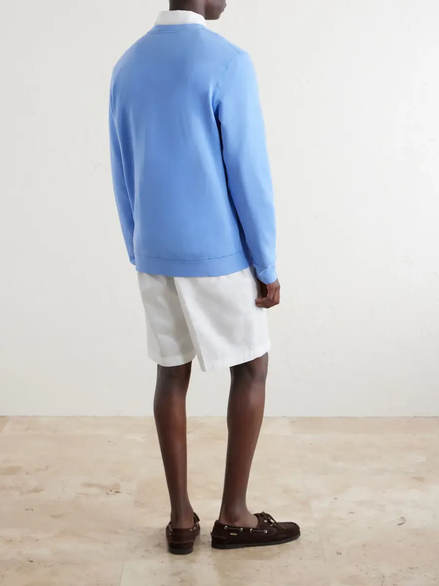 Sunspel Cotton-Jersey Sweatshirt - Men | Thumbnail 4