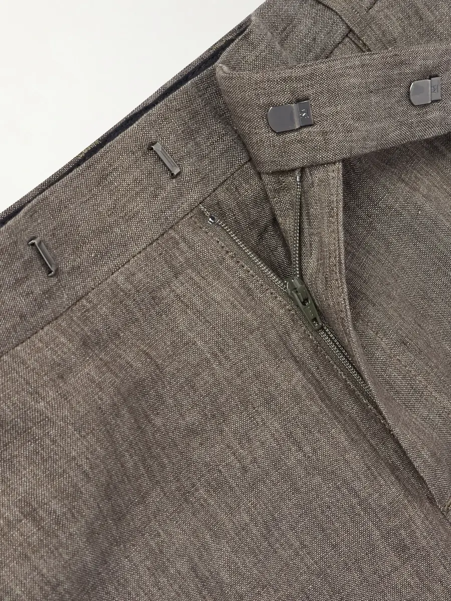 Sunspel Straight-Leg Pleated Linen Suit Trousers - Men | Thumbnail 5 Sunspel Straight-Leg Pleated Linen Suit Trousers - Men | Thumbnail 5
