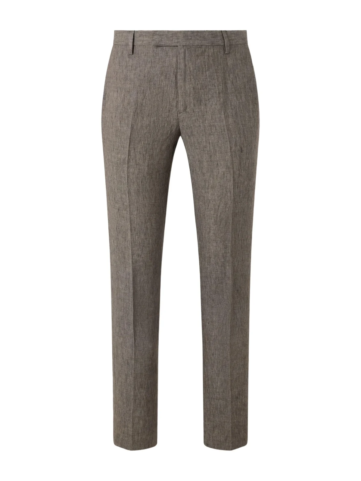 Straight-Leg Pleated Linen Suit Trousers - Men