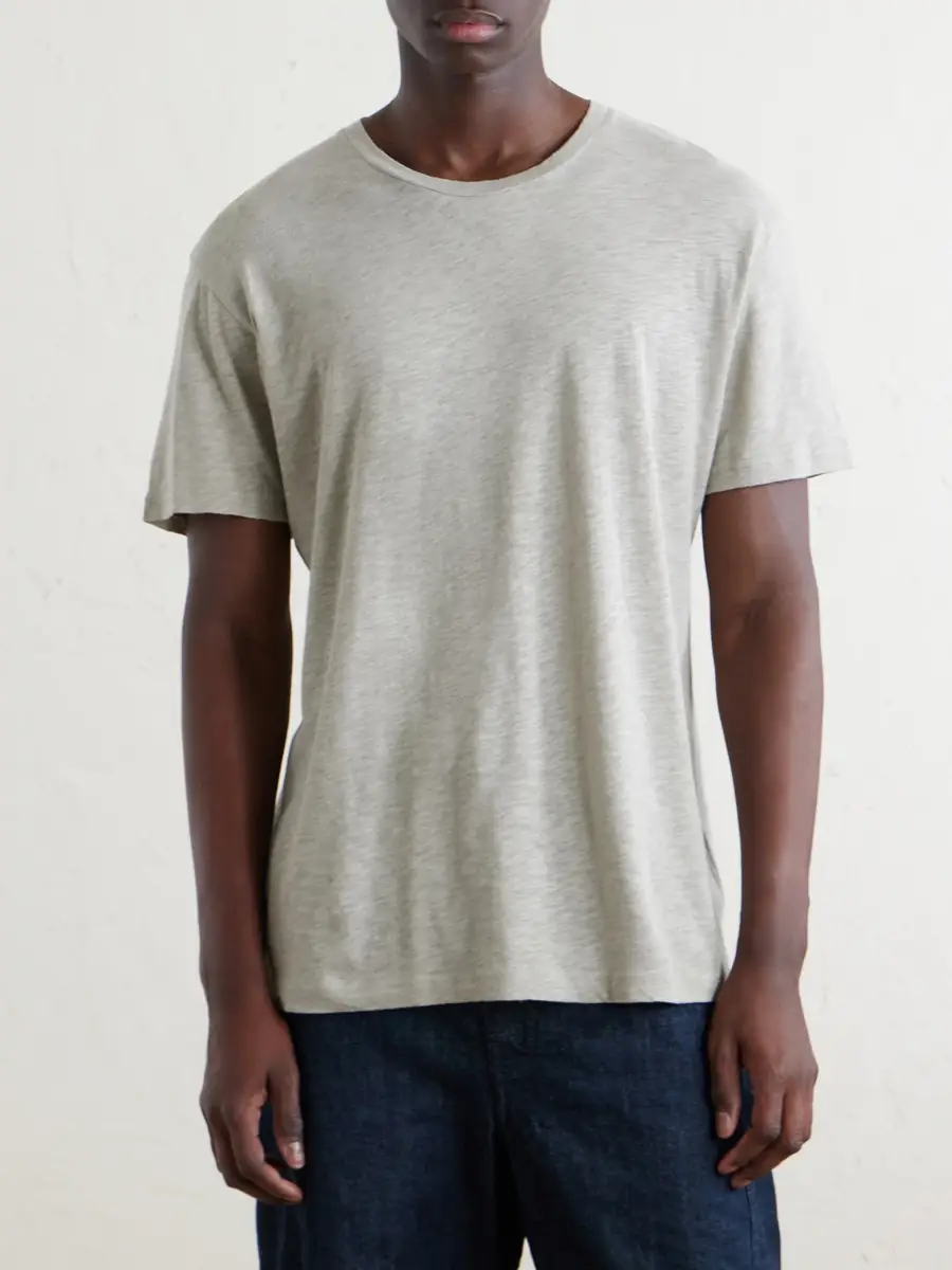 Sunspel Cotton and Linen-Blend T-Shirt - Men | Thumbnail 3 Sunspel Cotton and Linen-Blend T-Shirt - Men | Thumbnail 3