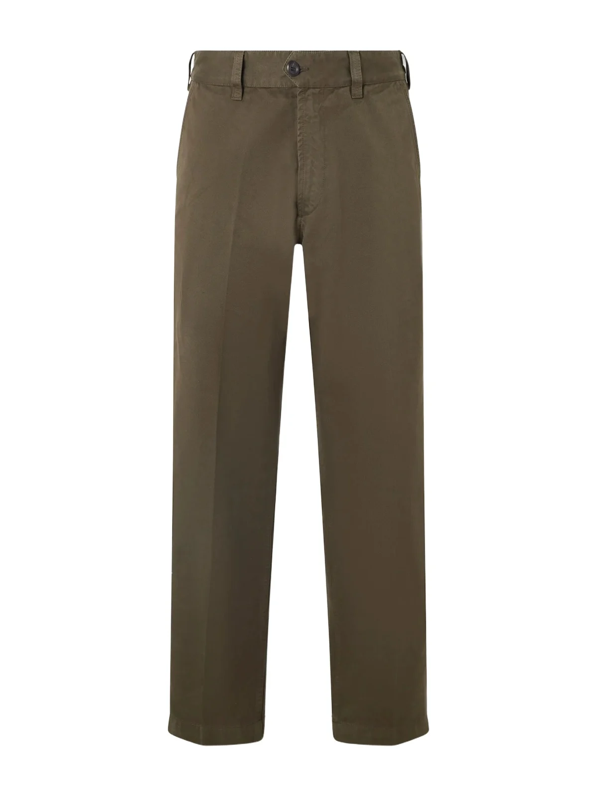 Straight-Leg Peached Cotton-Twill Trousers - Men