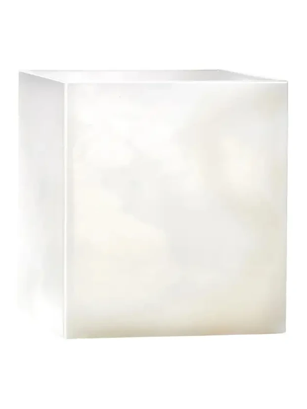 Labrazel Hielo White Onyx Wastebasket
