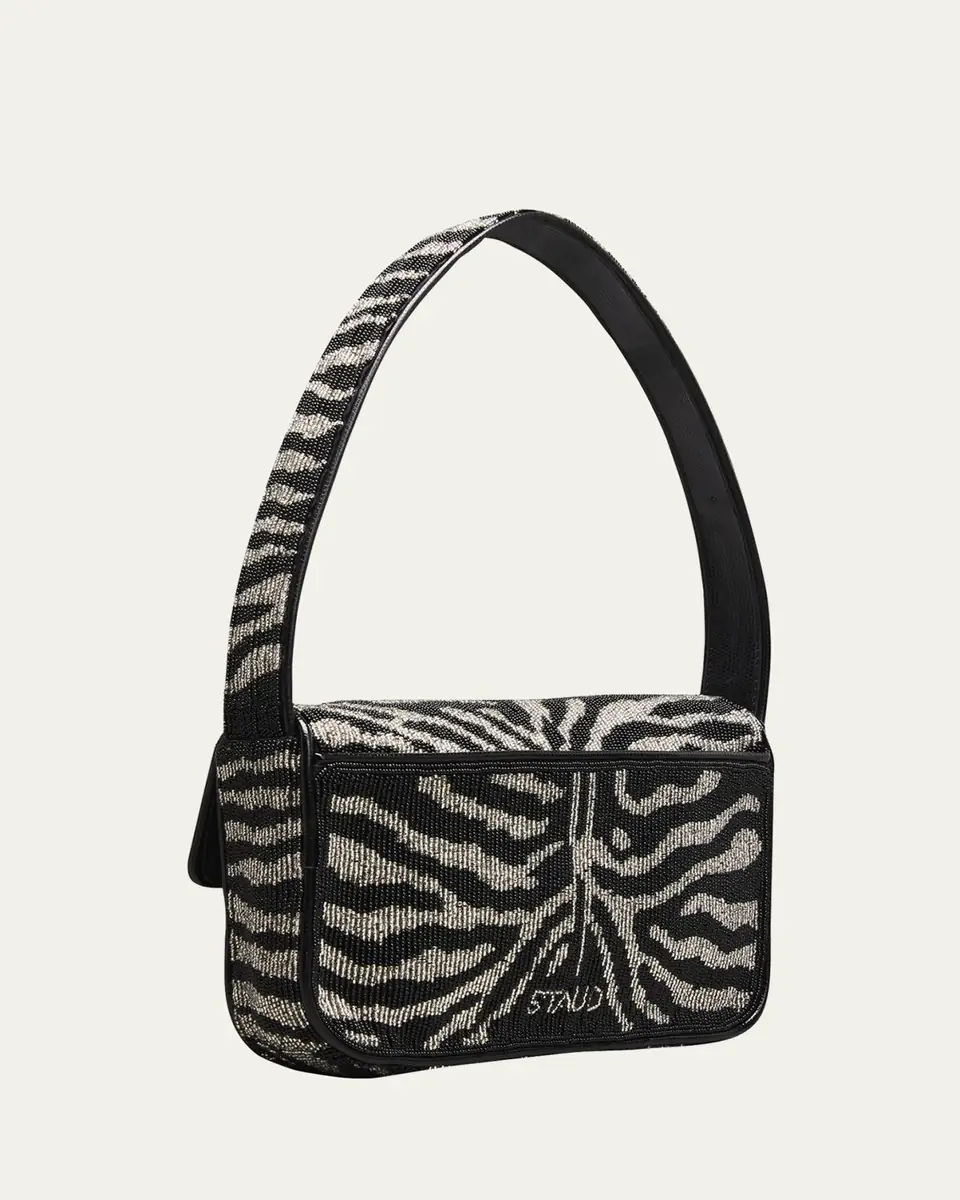STAUD Tommy Two-Tone Beaded Shoulder Bag | Thumbnail 3