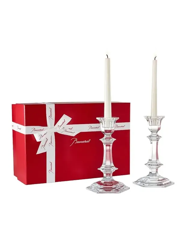Baccarat Harcourt Candlestick Holders, Set of 2