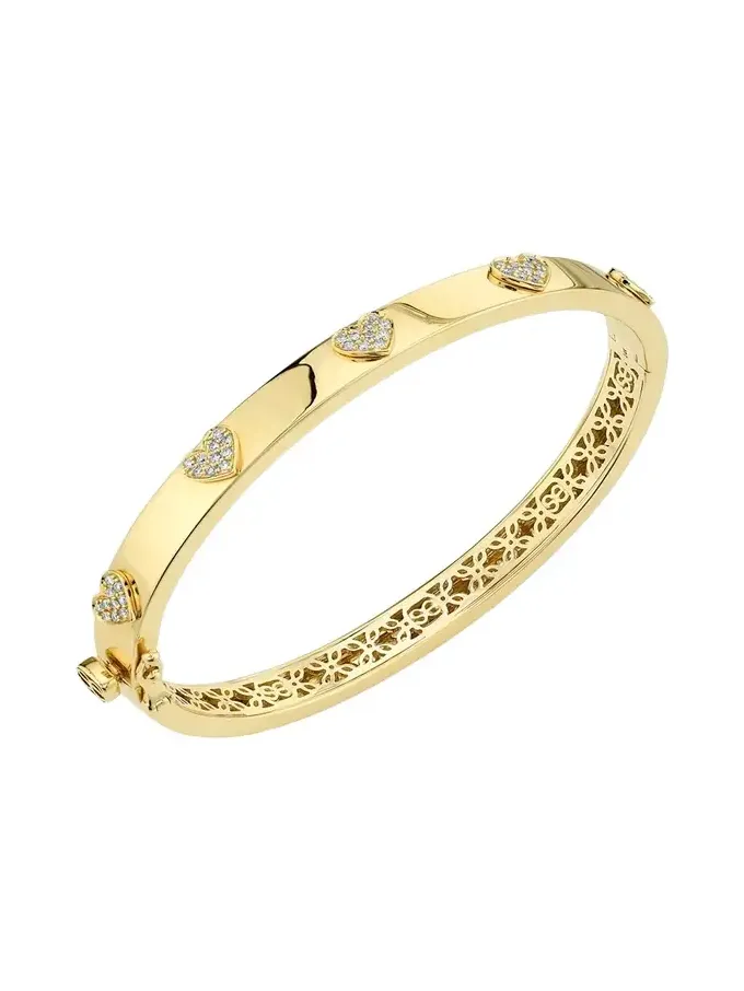 14k Gold Heart Bangle 14k Gold Heart Bangle