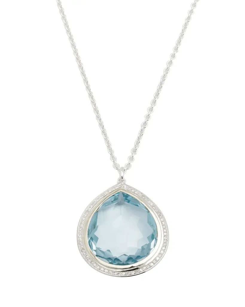Ippolita Large Teardrop Pendant Necklace in with Diamonds | Image 1 Ippolita Large Teardrop Pendant Necklace in with Diamonds | Image 1