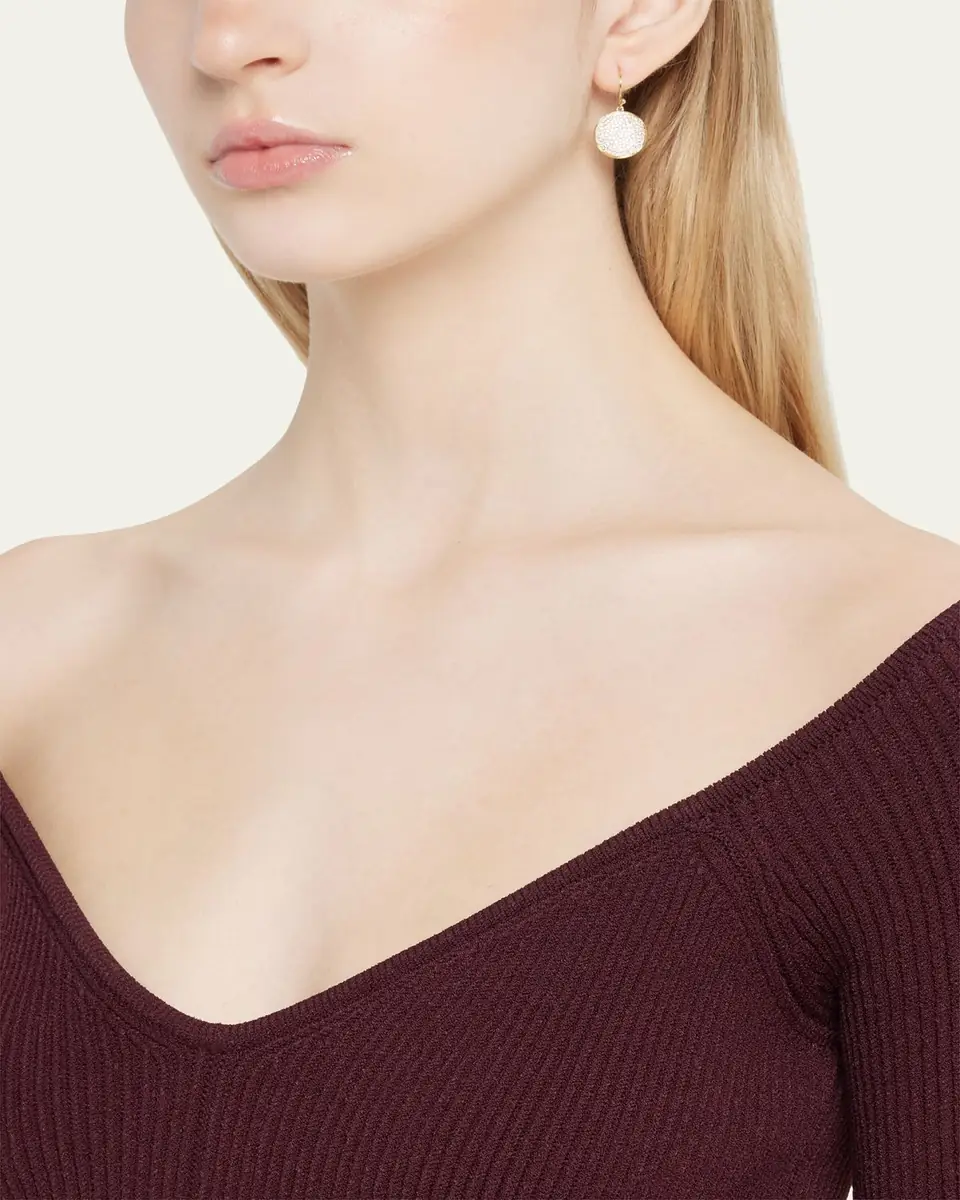Ippolita Medium Flower Drop Earrings in 18K Gold with Diamonds | Thumbnail 2