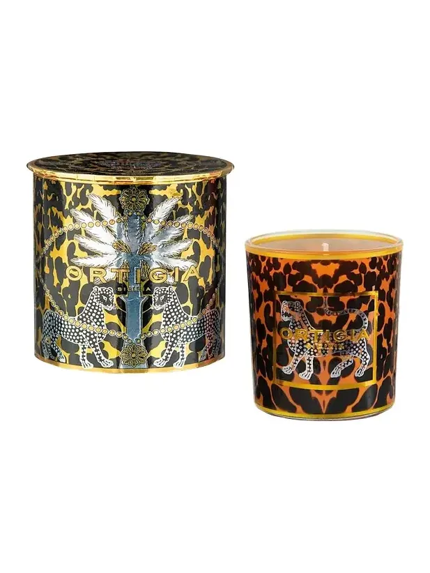 ORTIGIA Ambra Nera Decorated Candle