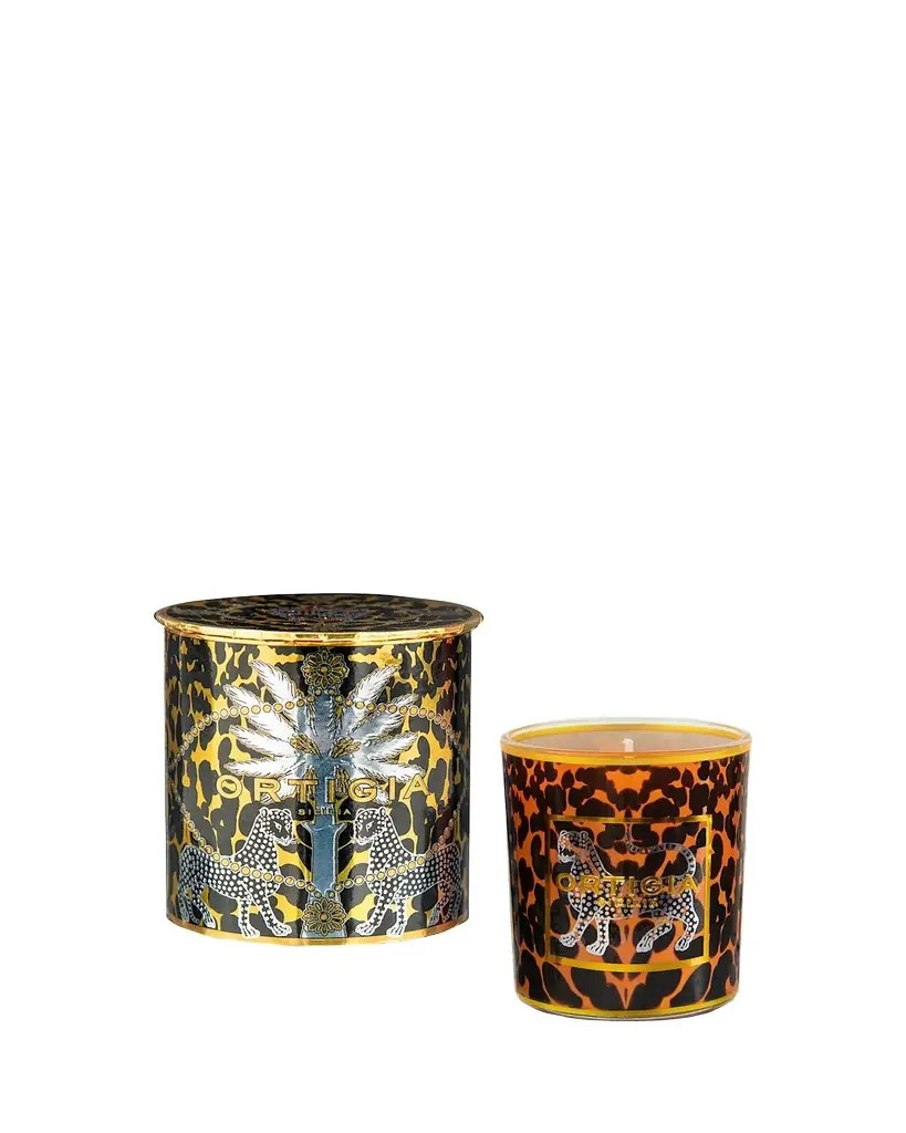 ORTIGIA Ambra Nera Decorated Candle | Image 1 ORTIGIA Ambra Nera Decorated Candle | Image 1