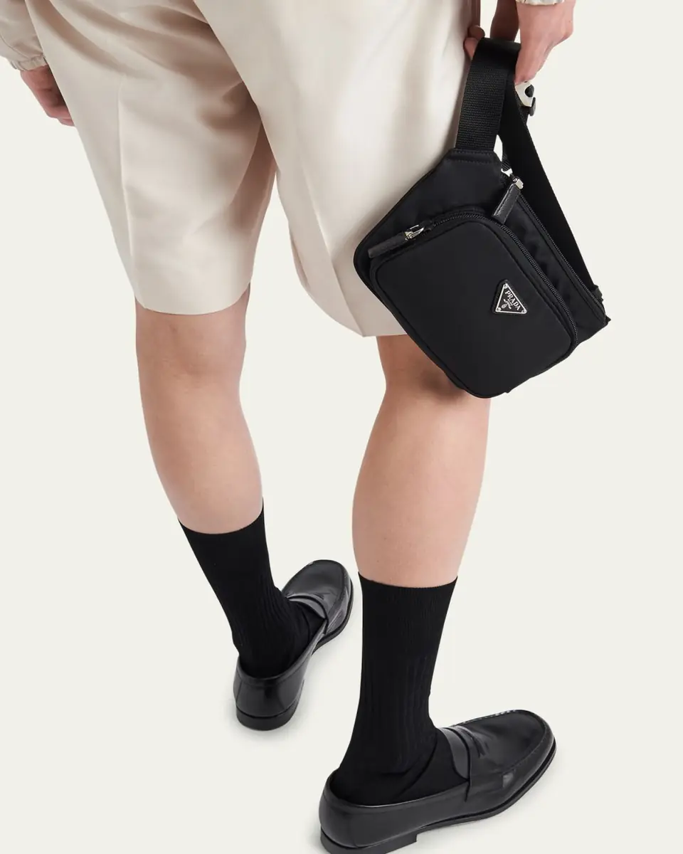 Prada Men's Re-Nylon and Saffiano Leather Crossbody Bag | Thumbnail 2