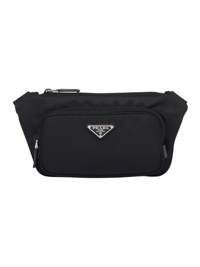 Men's Re-Nylon and Saffiano Leather Crossbody Bag