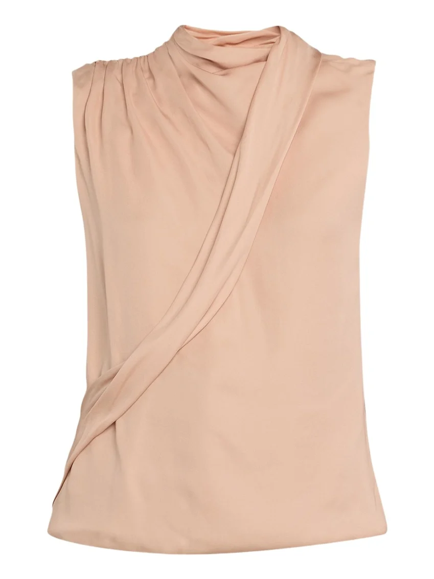 Silk Cross-Front Blouse