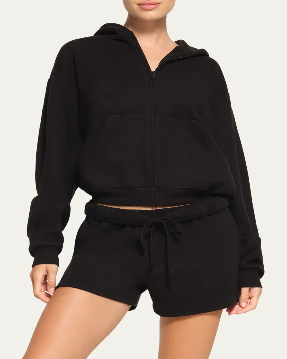 SKIMS Cotton Fleece Zip-Up Hoodie | Thumbnail 2