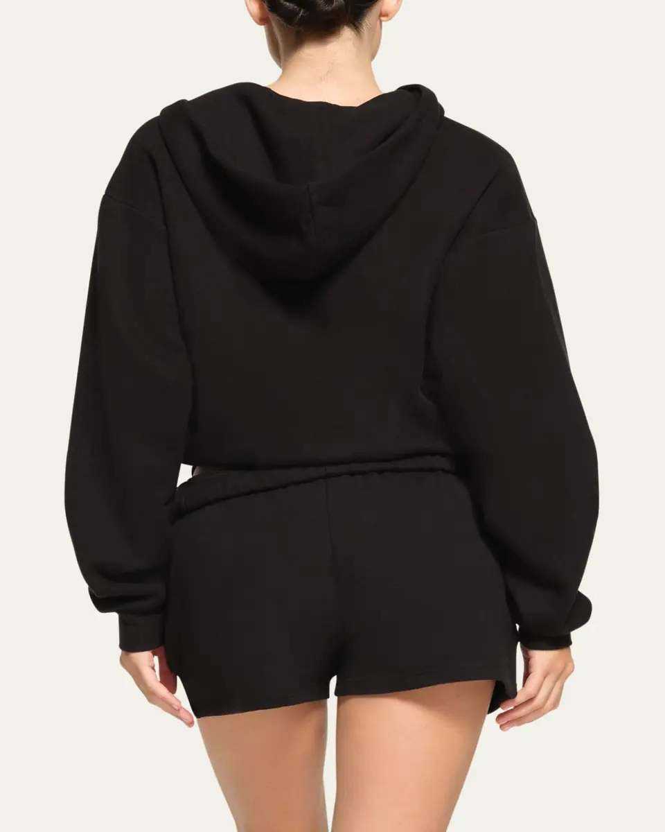 SKIMS Cotton Fleece Zip-Up Hoodie | Thumbnail 3