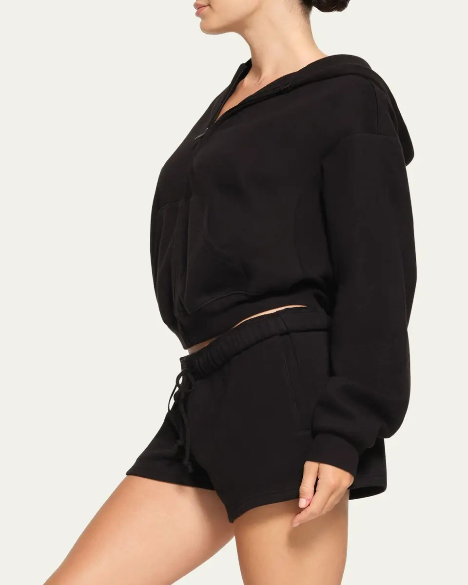 SKIMS Cotton Fleece Zip-Up Hoodie | Thumbnail 4