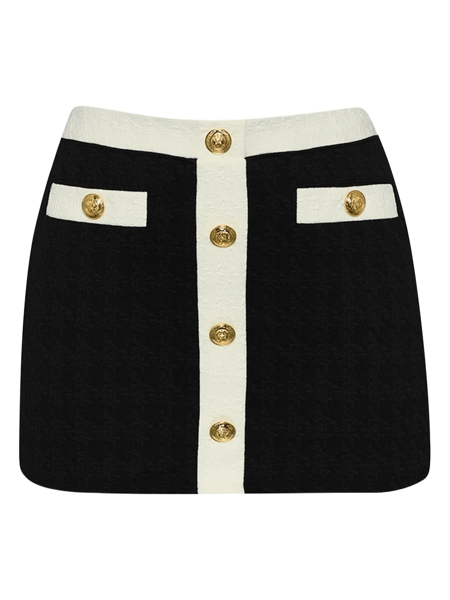 L'Agence Coco Colorblock Chic Mini Skirt