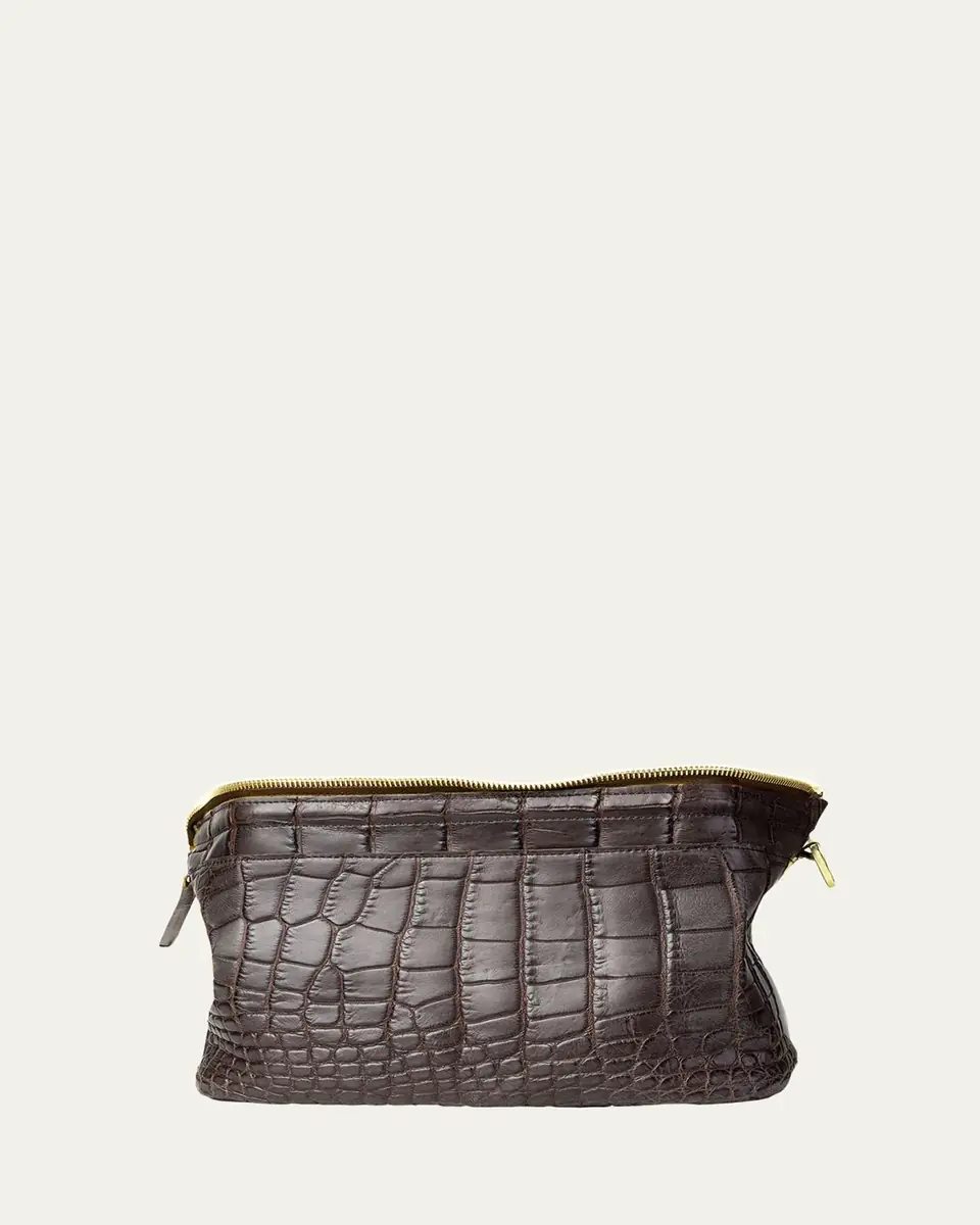 Abas Men's Alligator Travel Toiletry Bag | Thumbnail 5