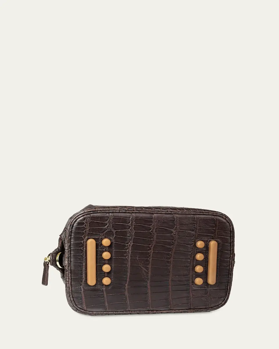 Abas Men's Alligator Travel Toiletry Bag | Thumbnail 6