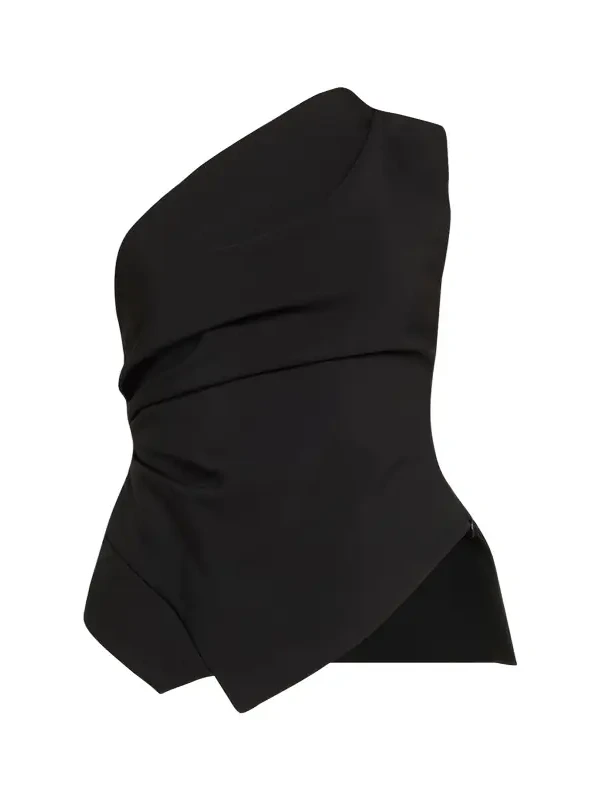 Draped One-Shoulder Top
