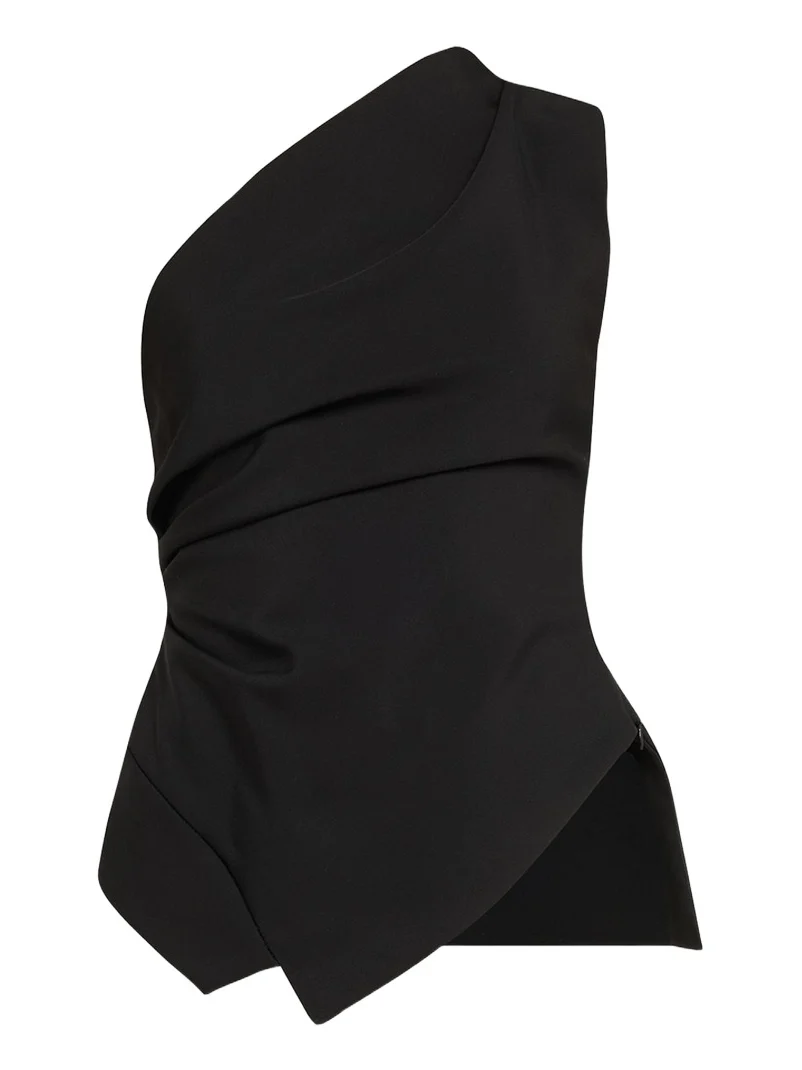 Draped One-Shoulder Top