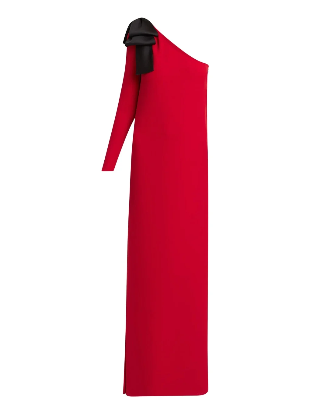 Bow One-Shoulder Silk Crepe Column Gown Bow One-Shoulder Silk Crepe Column Gown